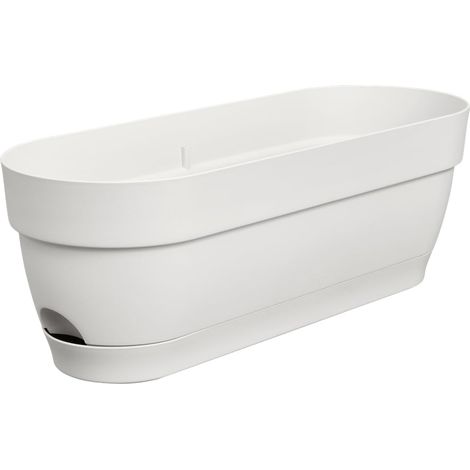 balconnière 50cm jardinière - Blanc Soie (1/5)