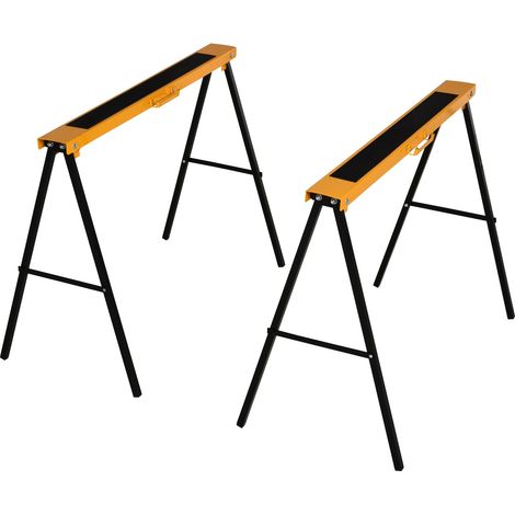 Caballete de sierra plegable de acero antideslizante 99,5 x 50 x 78 cm, 125 kg, 2 piezas HOMVRA (1/5)