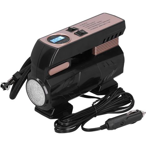 Pompe à air portable pour voiture et moto, compresseur et gonfleur de pneus avec 3 embouts, 12 V, 120 W (1/5)