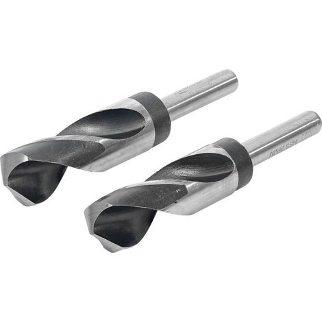 Foret À Métaux HSS - Diamètre 26 mm Et 28 mm - Tige 13 mm - Pour Aluminium Acier Inox - Lot De 2 (1/3)
