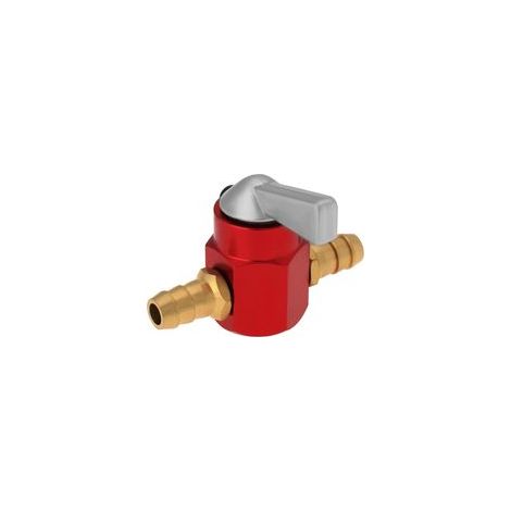 Robinet de Carburant 8mm en Métal en Ligne Essence on-Off Robinet de Carburant pour Moto on-Off ATV Scooter Carburant Robinet D'essence Commutateur Essence Gaz Robinet de Carburant Rouge (1/5)