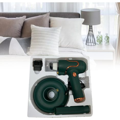 Aspirateur anti-acariens portable sans fil, léger et maniable, pour la maison, le matelas et la voiture (vert). (1/5)