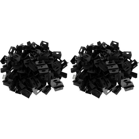 200Pcs Noir Outils De Nivellement Carrelage Multifonction Pose Sol Mur Niveleur Céramique (1/5)