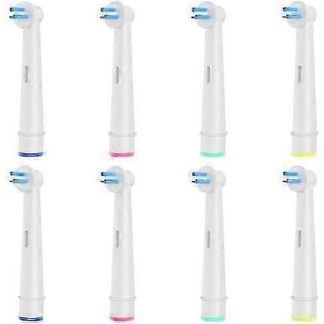 Lot de 8 têtes de brosse à dents Interspace, compatibles avec les brosses à dents électriques Braun Oral B, pour le nettoyage des interstices, des bridges et des implants.