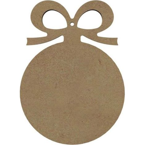 Boule de Noël en bois MDF à décorer 16 x 12 cm
