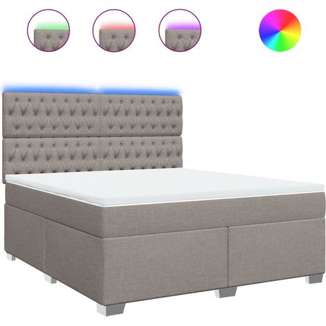 Maison Exclusive - Boxspringbett mit Matratze Taupe 180x200 cm St