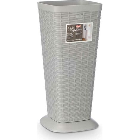 Portaombrelli Elegance Stone Grey Effetto Rattan Stefanplast 25,5 x 25,5 x 57 cm (1/4)