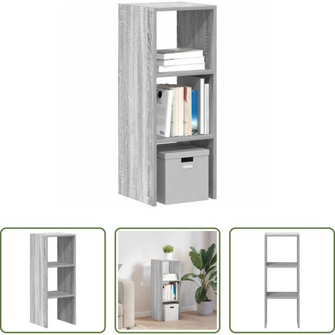 Rangement vertical - Bibliothèque empilable sonoma gris 30x30x80 cm bois ingénierie (1/5)