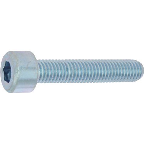 Vis à métaux tête cylindrique hexagonale creuse acier zinguée blanc classe 8.8 DIN 912 4X8 boîte de 200 - CHC4X8ZING