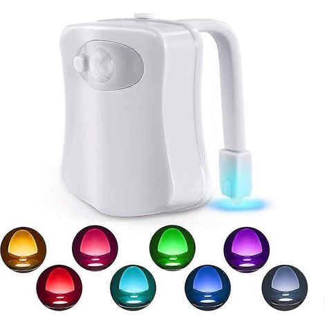 Lampe de toilette à détecteur de mouvement avec éclairage LED doux, veilleuse de salle de bain à piles (1/5)