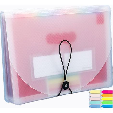 Trieur Document A4, 13 Compartiments Extensible Pochettes pour Documents, Rangement Papier Administratif Accordéon Organiseur de Dossiers de Fichiers pour le Bureau et Maison, Blanc (1/5)