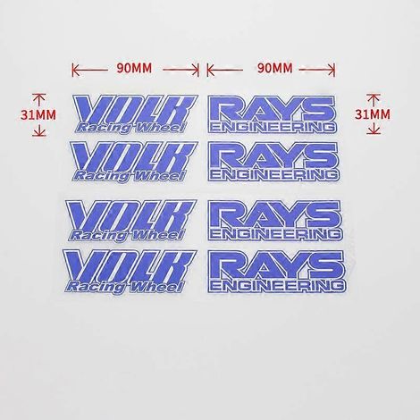 Autocollant de jante de voiture RAYS VOLK TE37 CE28 RACING WORK ADVAN ENKEI SSR WEDSSPORT, décoration en PVC, autocollant pour pneu et roue. (1/5)