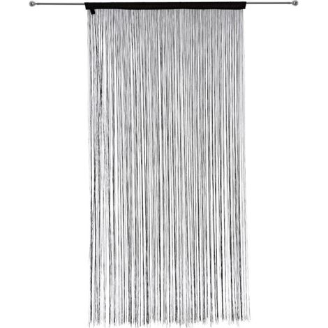 Rideau Fil "Guopo" 90x200cm Noir (1/4)