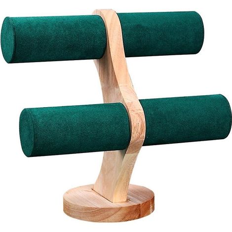 Présentoir à bijoux en bois massif à plusieurs niveaux, étagère de rangement pour bracelets et montres, présentoir pour emballages de bijoux (1/5)