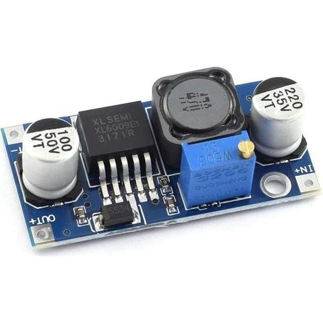 Alimentatore step-up DC-DC XL6009, tensione di alimentazione da 3V-32V a 5V-35V, 400KHz, corrente massima 4A. (1/5)