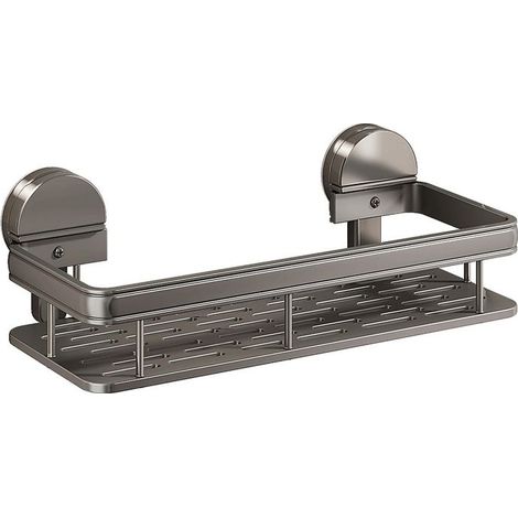 Étagère de douche 1 étagère de douche à ventouse Organiseur mural pour salle de bain Sans perçage 32 cm Support mural peu encombrant (1/5)
