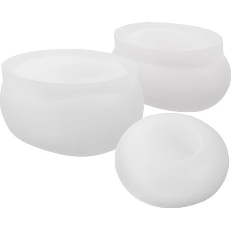 3pièces Moule Silicone Pour Bougeoirs Décoration De Table Moulage Diy Support De Bougeoir (1/5)