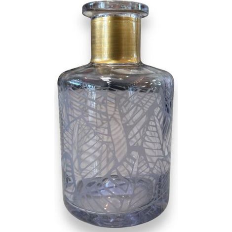 Diffusore per essenza bottiglia decorata, vaso portafiori 180 cl h 12 cm -Rosa (1/4)