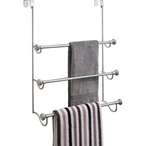 Türhänger-Handtuchhalter, Kollektion York, 3,8 cm x 17,8 cm x 58 cm, gebürstetes Nickel (1/5)