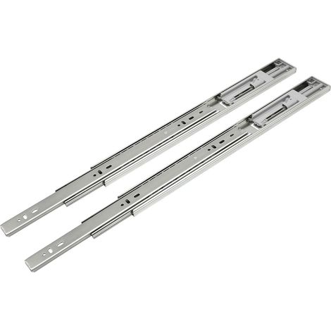 Kugelkäfigführung Vollauszug-Softclose, Länge 450mm - Kugelführung für die Seitenmontagebelastbar bis 40kg, Stahl verzinkt (1/3)