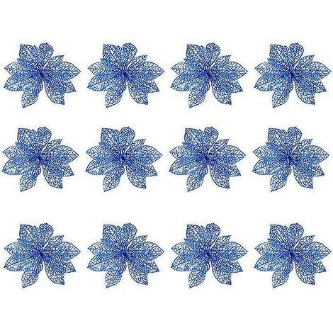 12 künstliche Weihnachtsblumen