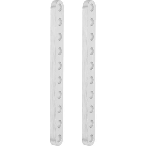 Paire de profilés plats en aluminium à 10 trous pour robot, 4 x 8 x 80 mm, réf. 3102-0010-0080 (1/5)