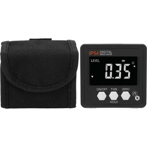 Digital Angle Finder, 4x90 Degrés IP54 LCD LCD Digital Prochaltacteur Rotracteur Inclinomètre Angle Cube Niveau Inclinomètre pour le Travail du Bois, Saw, Construction. (1/5)