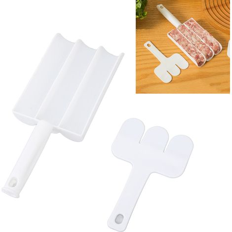 Creative Kitchen Tri-Unit Fleischbällchenformer, Fisch- und Fleischbällchenform, Garnelen-Pasta-Maschine, Fleischfüllungsmischer, Ravioli-Löffel (3 Sets einzeln erhältlich) (1/5)