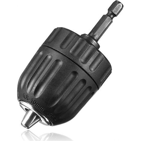 Adaptateur de mandrin de perçage sans clé 0,8-10 mm, filetage de montage 3/8-24UNF, convertisseur de mandrin à percussion (1/4)