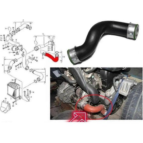 1J0145822E 01J0145822 pour Golf 04-06 Remplacement du tuyau d'intercooler (1/4)