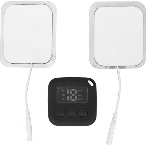 Lot de 2 Patchs Cervicaux TENS Électriques, Masseur de Cou à Microcourants 6 Modes, 19 Niveaux d'Intensité, Autocollants Noir (1/5)