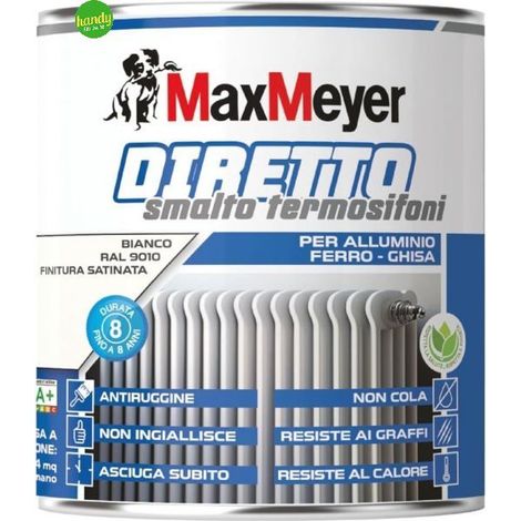 Smalto diretto satinato per termosifoni MaxMeyer bianco 500 ml