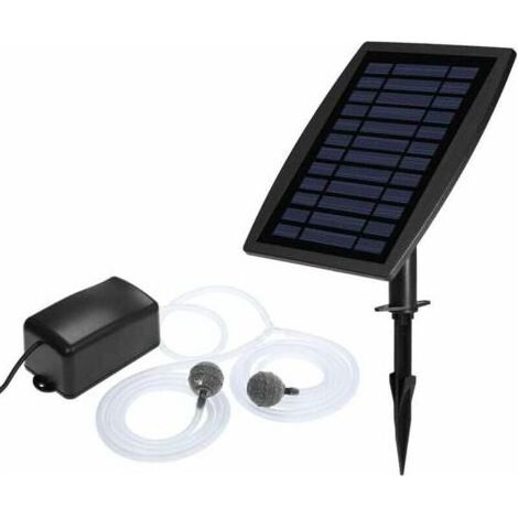 Solaire Pompe à Eau Aérateur d'oxygène Fontaine, Aérateur Solaire pour étang, de Réservoir de Poissons Pompe Solaire à Oygène, Aquarium Oxygène Aérateur Bassin Pipe Air Bubble Stone (1/5)
