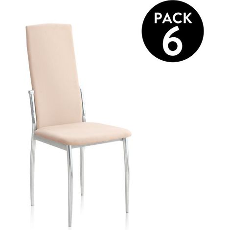 Pack 6 sillas de comedor Sakura Beige Sakura 43cm (ancho) x 110cm (alto) (1/5)