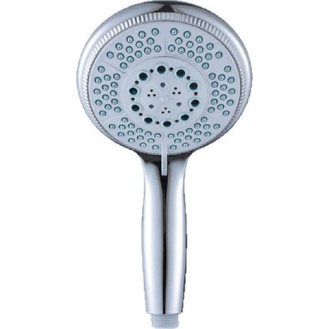 Handheld shower with 5 nozzles – Adjustable – High pressure function – Chrome-plated ABS – Shower head with self-cleaning silicone nozzles and ergonomic handle (1/5)