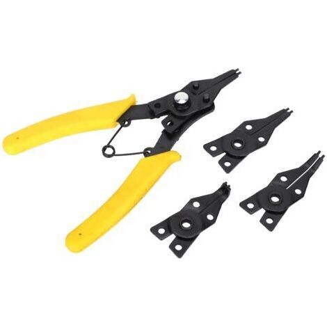 Pince à circlips 4 en 1, outil combiné pour l'intérieur et l'extérieur, avec poignée en plastique (1/5)
