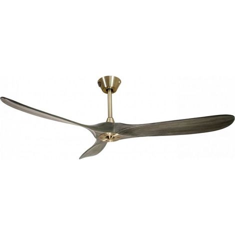 Ouray de Klassfan - Ventilateur de plafond et destratificateur moteur DC Laiton pales bois gris 30 à 50 m² OurayDC5P7Gr152 (1/5)