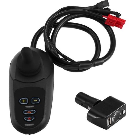 24V-Elektrorollstuhl-Steuerjoystick + USB-Lampe + Universalfernbedienung Zubehör (1/5)