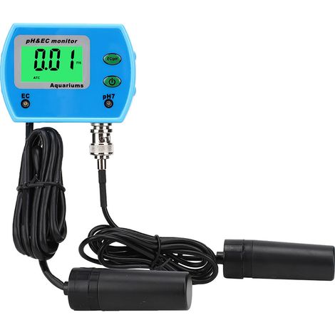 pH-mètre et électrolyte conducteur 2 en 1 professionnel, moniteur de qualité de l'eau multifonctionnel pour aquarium, prise UE 220 V (1/5)