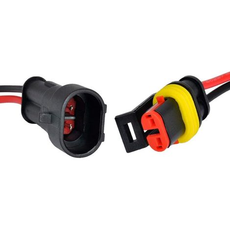 Prise étanche automatique 10 pièces, 2 broches avec cordon prise électrique mâle femelle connecteur électrique étanche-54.520.120mm (1/4)
