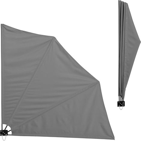 Toldo parasol de pared protección solar poliéster 160 cm gris 030003082
