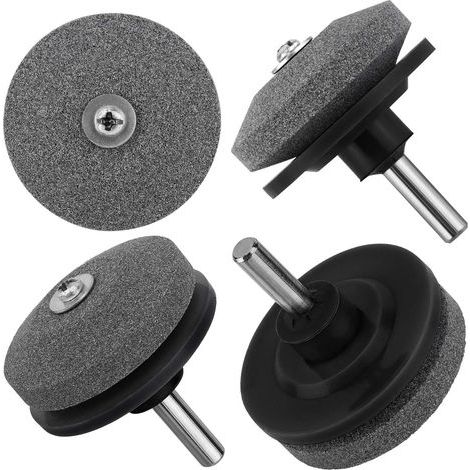 Afilador de cuchillas para cortacésped, juego de 4 piezas para taladros eléctricos portátiles, taladros y herramientas de jardín - Negro (1/5)