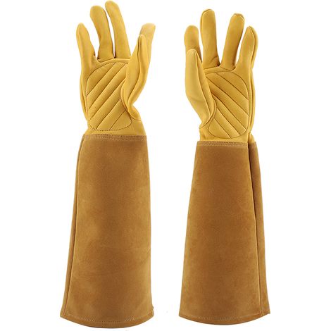 Gants jardinage cuir – anti-crevaison – taille rose – élagueur