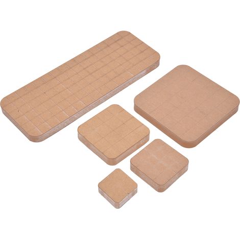 Lot de 5 blocs de tampons en caoutchouc transparents en acrylique, à angle arrondi, pour la fabrication manuelle de tampons. (1/5)