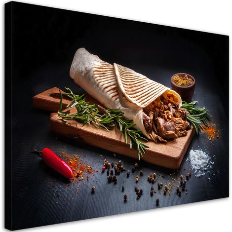 Tableau déco Kebab Kebap Nourriture Cuisine Epices 90x60 (1/5)