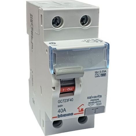 Bticino GC723F40 Interruttore Differenziale Puro Salvavita 2P - Tipo F (1/4)