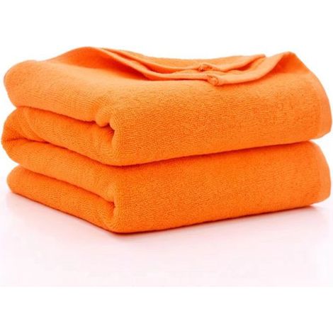 Großes Badetuch/Handtuch/Gesichtstuch – 70 x 140 cm – 100 % Baumwolle – orange (1/5)
