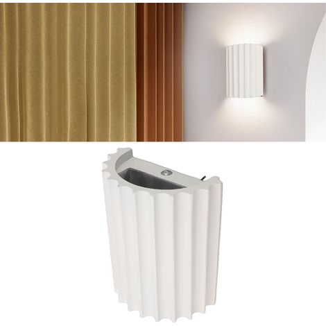 Applique murale minimaliste moderne de style nordique pour chambre à coucher, douille G9, applique murale personnalisée et créative pour entrée, couloir ou salon, blanche. (1/5)