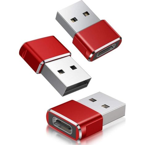 Adaptateur USB vers USB C 3 Pack,Type C Femelle vers USB A Mâle Convertisseur Chargeur pour iPhone 16 15 14 13 12 11 Pro Max Mini,AirPods,iPad 10 Air 4 5,6 7,Samsung A73 A72 A71 A55 A54 A53 (1/5)