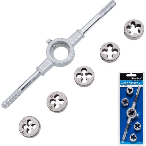 Blue Spot Tools 6 Piece Die Set (M6-M12) (1/3)